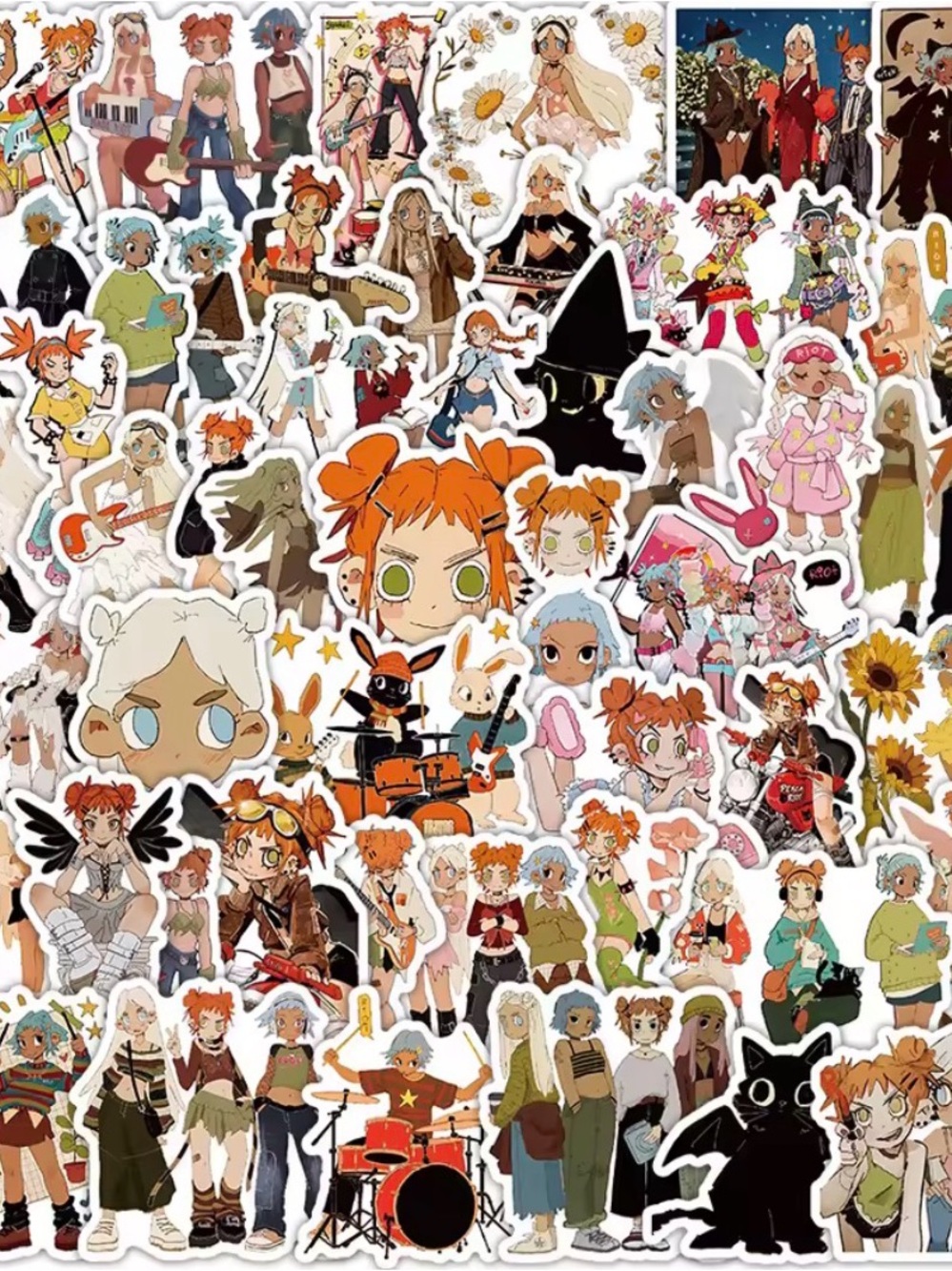 PEACH RIOT Popmart Stickers, pack of 50